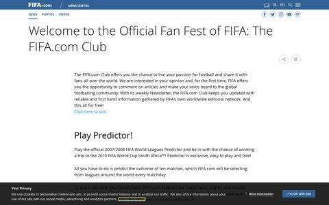 the Official Fan Fest of FIFA: The FIFA.com Club