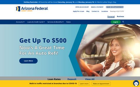 Arizona Federal Credit Union: Welcome