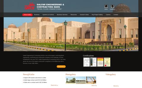 Trusted and largest construction company in UAE at Galfar.com