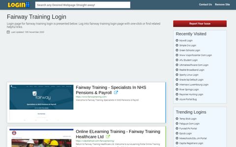 Fairway Training Login - Loginii.com