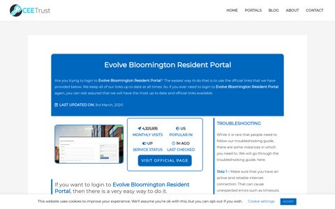 Evolve Bloomington Resident Portal - Find Official Portal