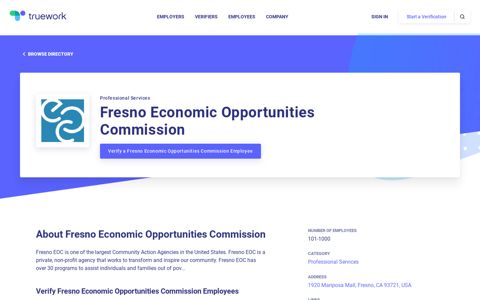 Employment Verification for Fresno Economic Opportunities ...