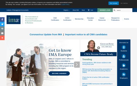 IMA Europe's partners support the CMA program and develop ...
