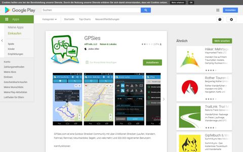 GPSies – Apps bei Google Play