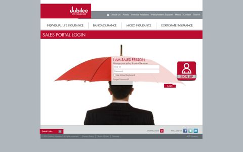 Sales Person Login - Portal | Jubilee Life