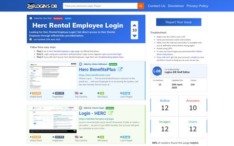 Herc Rental Employee Login - Logins-DB