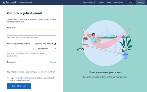 Sign up | Fastmail