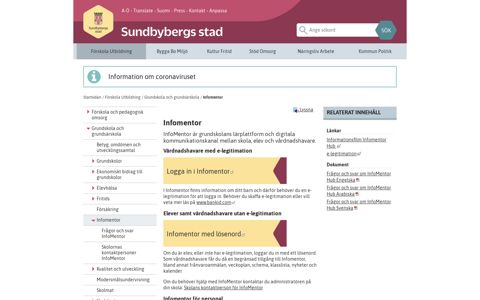 Infomentor - Sundbybergs stad