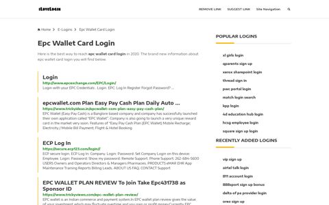 Epc Wallet Card Login ❤️ One Click Access - iLoveLogin