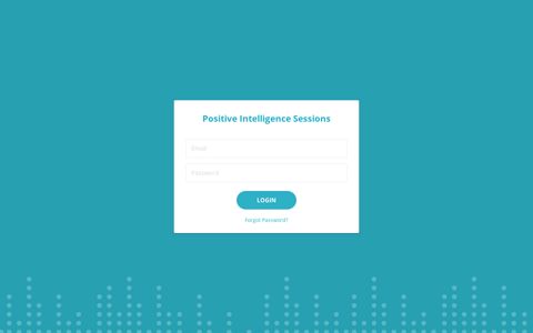 Positive Intelligence Sessions - Login