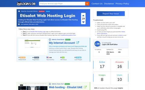 Etisalat Web Hosting Login - Logins-DB