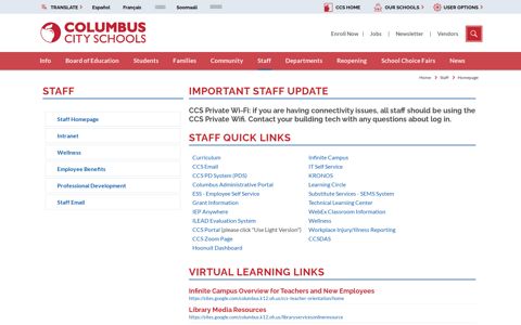 Staff / Homepage - Columbus City Schools