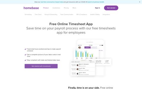Free Online Timesheet App For Employers | Homebase