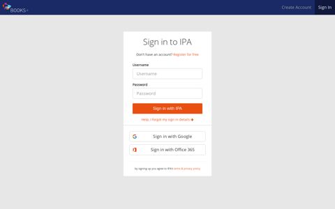 IPA Books+ Customer Portal