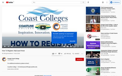 How To Register | MyCoast Portal - YouTube