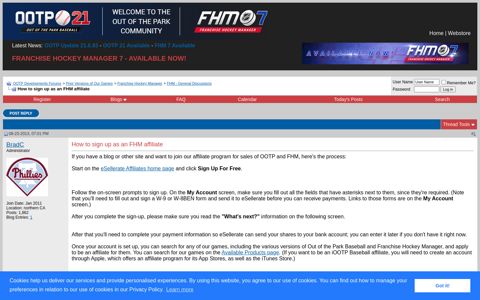 How to sign up as an FHM affiliate - OOTP Developments ...