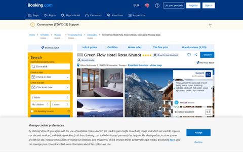 Green Flow Hotel Rosa Khutor, Estosadok – Updated 2020 ...
