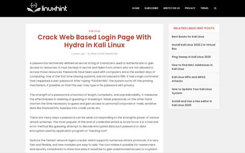 Crack Web Based Login Page With Hydra in Kali Linux ...