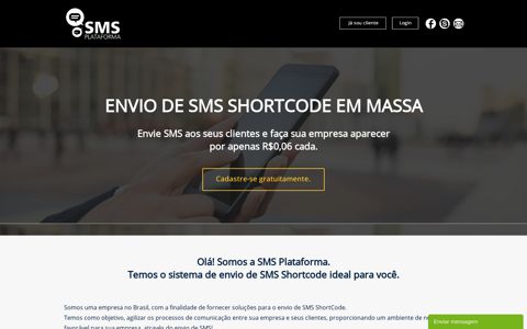 SMS Plataforma | Envio de SMS Shortcode em massa