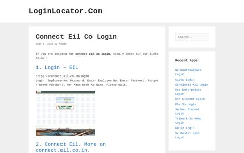 connect eil co - LoginLocator.Com