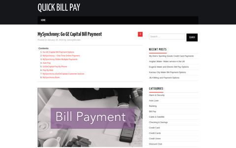MySynchrony: Go GE Capital Bill Payment - Quick Bill Pay
