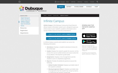 Infinite Campus - Dubuque Community Schools