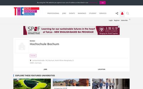 Hochschule Bochum | World University Rankings | THE