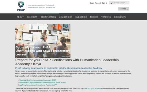 Prepare for your PHAP Certifications with Humanitarian ...