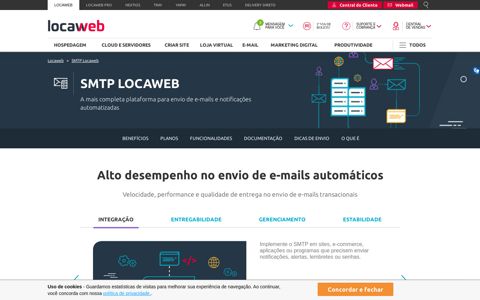 SMTP - Plataforma de envio automático de e-mails ... - Locaweb