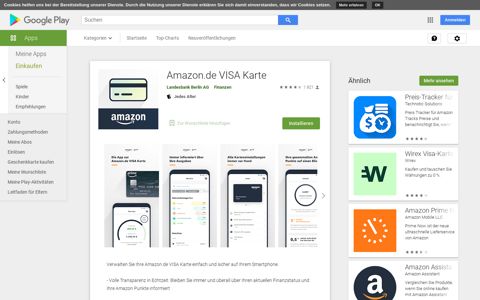 Amazon.de VISA Karte – Apps bei Google Play