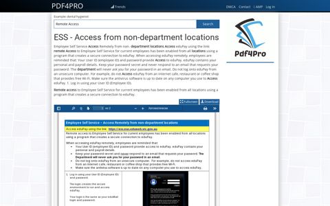 ESS - Access from non-department locations - PDF4PRO