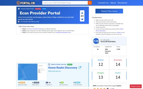 Ecsn Provider Portal