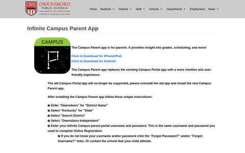 Infinite Campus Parent App - Owensboro Public Schools