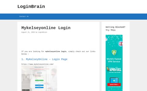 Mykelseyonline - Mykelseyonline - Login Page - LoginBrain