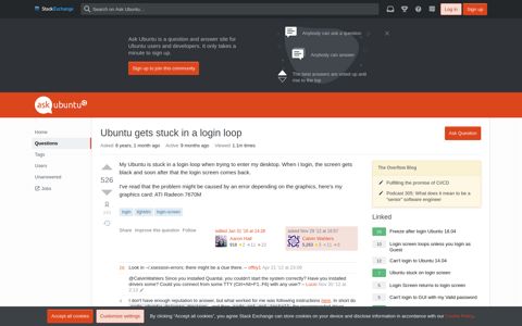 lightdm - Ubuntu gets stuck in a login loop - Ask Ubuntu