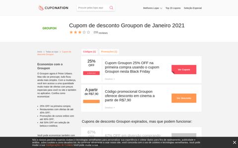 Cupom de desconto Groupon | 25% OFF Dezembro 2020