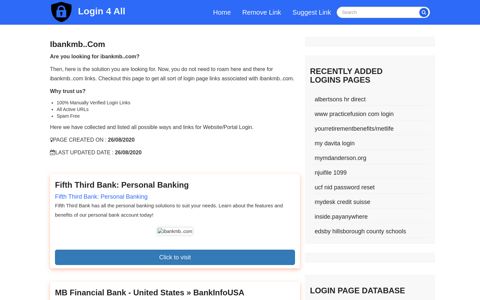 ibankmb..com - Official Login Page [100% Verified] - Login 4 All