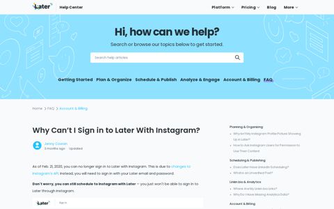 Why Can't I Sign in to Later With Instagram? – Later