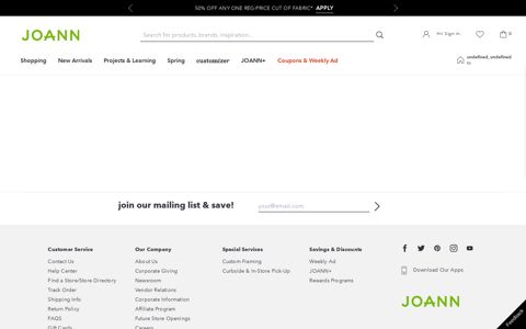 Create Account | joann.com - Joann Fabrics