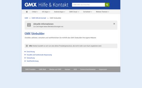 GMX Sitebuilder - GMX Hilfe