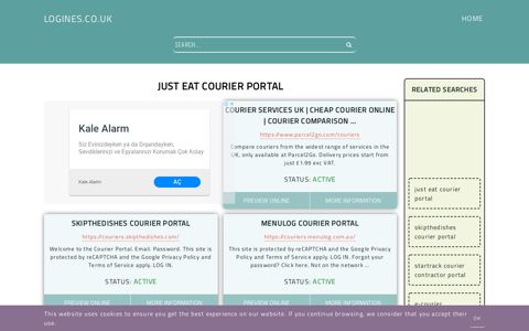 just eat courier portal - General Information about Login