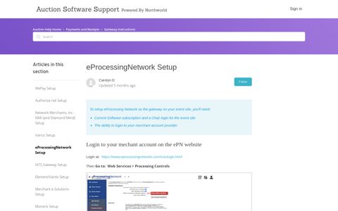 eProcessingNetwork Setup – Auction Help Home