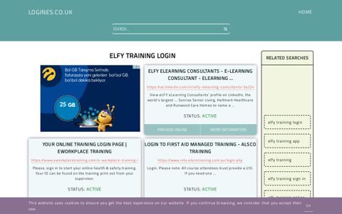 elfy training login - General Information about Login