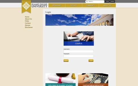 Login - IOU - Islamic Online University