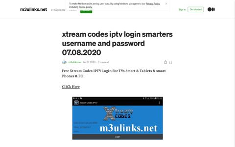 xtream codes iptv login smarters username and ... - Medium