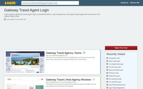 Gateway Travel Agent Login - Loginii.com