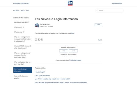 Fox News Go Login Information – Fox News