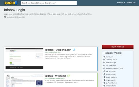 Infobox Login | Accedi Infobox - Loginii.com