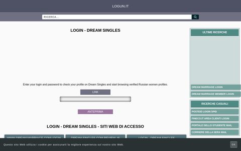 Login - Dream Singles - Panoramica generale di accesso ...