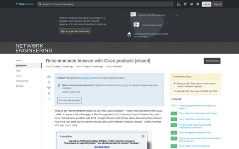 Recommended browser with Cisco products - Network ...